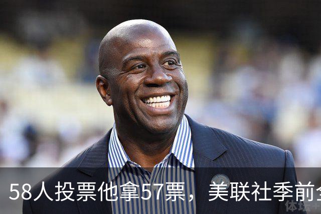 58人投票他拿57票，美联社季前全美一阵出炉